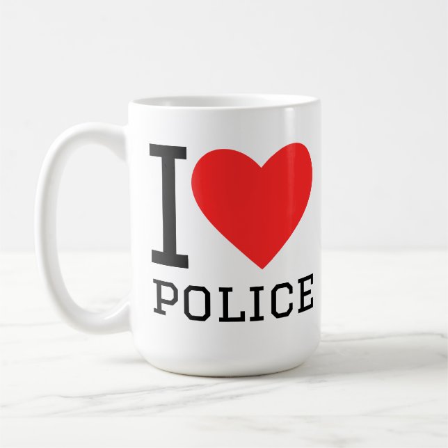 jag älskar polis kaffemugg (Vänster)