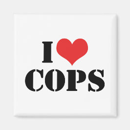 Jag älskar poliser magnet