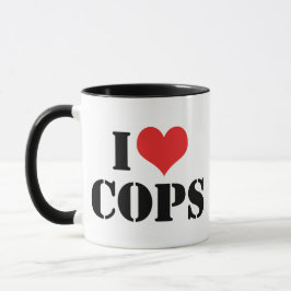 Jag älskar poliser mugg