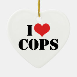 Jag älskar poliser ornament