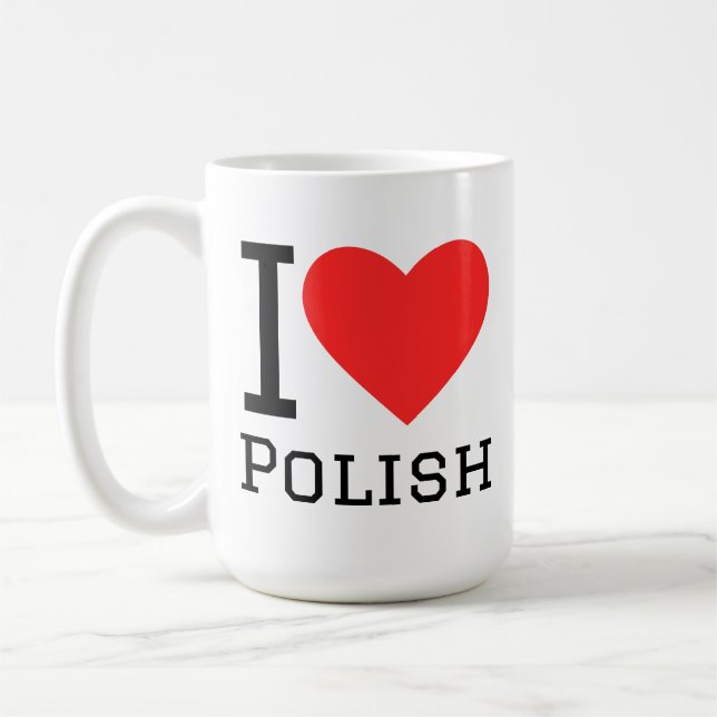 Jag älskar polska kaffemugg (Vänster)
