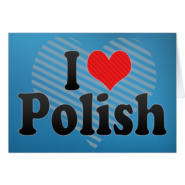 Jag älskar polskt hälsningskort (Framsidan Horizontal)
