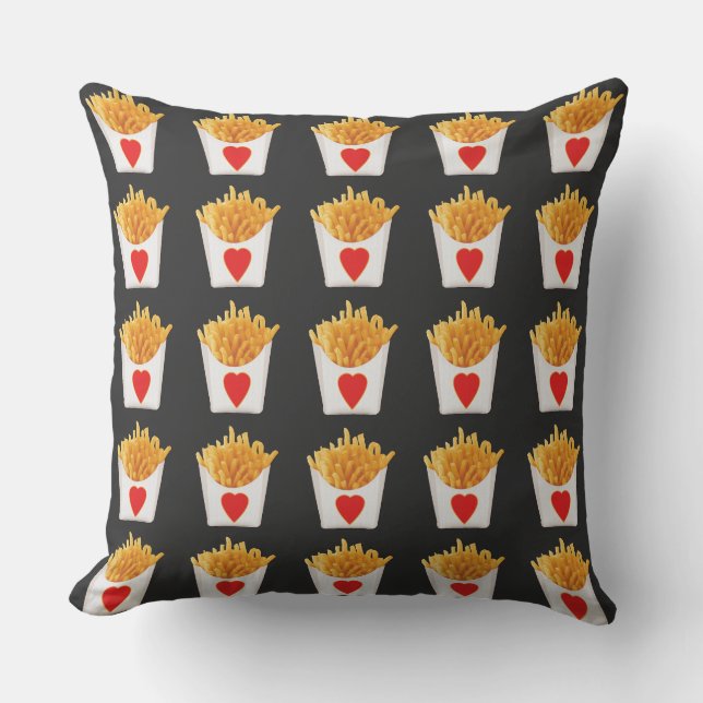 Jag älskar pommes frites kudde (Framsida)