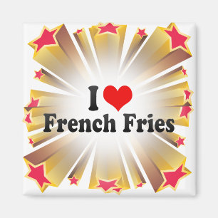 Jag älskar pommes frites magnet