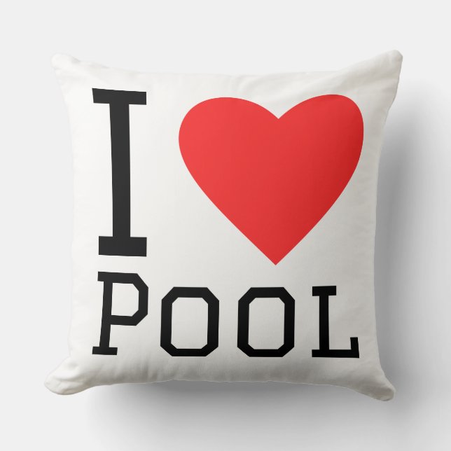 Jag älskar pool kudde (Framsida)