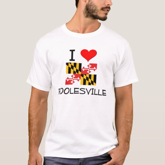 Jag älskar Poolesville Maryland Tröja (Framsida)