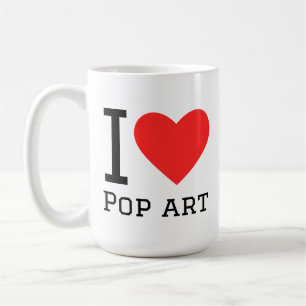 Jag älskar pop art kaffemugg