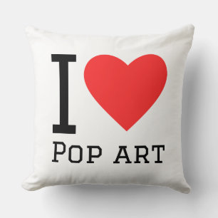 Jag älskar pop art kudde