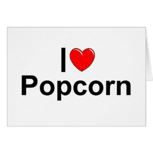 Jag älskar Popcorn (för hjärta) Hälsningskort