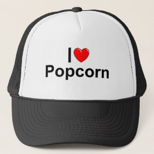 Jag älskar Popcorn (för hjärta) Keps