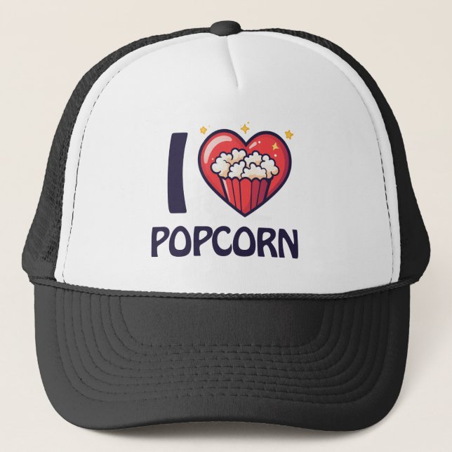 Jag älskar Popcorn Keps (Framsida)