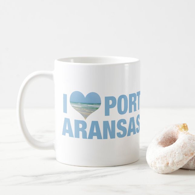 Jag älskar Port Aransas Kaffemugg (Med munk)