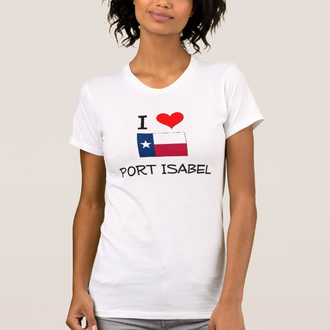 Jag älskar port Isabel Texas Tee (Framsida)