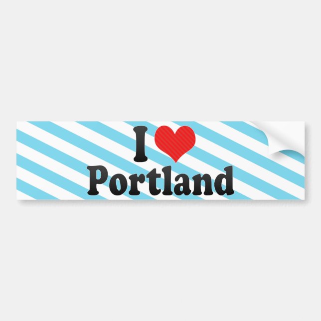 Jag älskar Portland Bildekal (Framsidan)