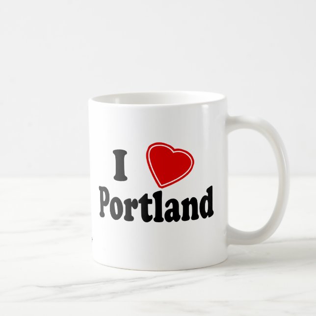 Jag älskar Portland Kaffemugg (Höger)