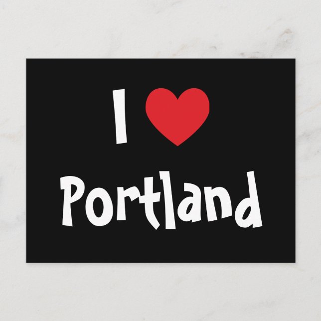 Jag älskar Portland Vykort (Framsida)
