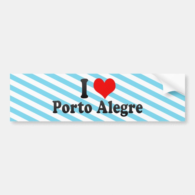Jag älskar Porto Alegre, Brasilien Bildekal (Framsidan)