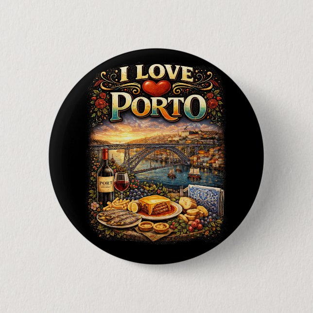 Jag älskar Porto Knapp (Framsida)