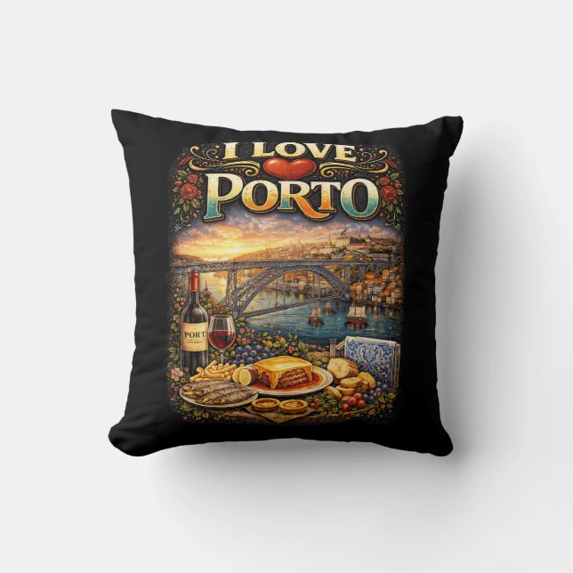 Jag älskar Porto Kudde (Framsida)