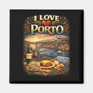 Jag älskar Porto Magnet
