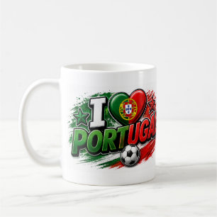 Jag älskar PORTUGAL Fan   Portugisisk stolthet fot Kaffemugg