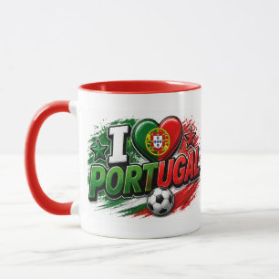 Jag älskar PORTUGAL Fan   Portugisisk stolthet fot Mugg