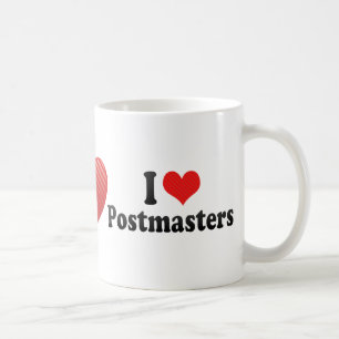 Jag älskar postföreståndare kaffemugg