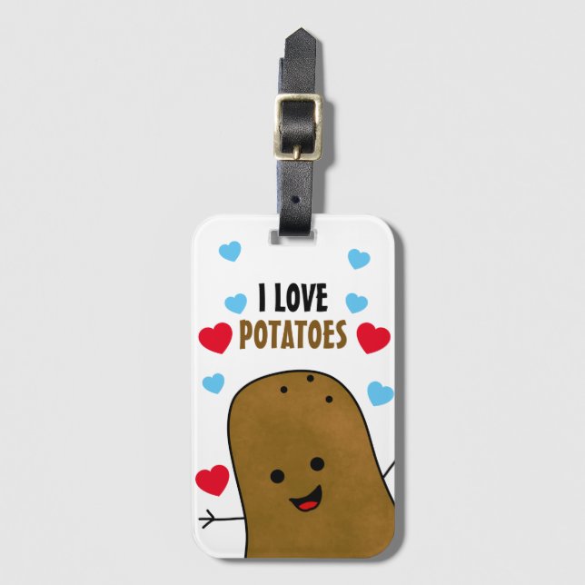 Jag älskar potatis bagagebricka (Framsida vertikal)