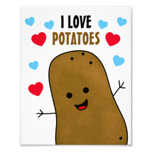Jag älskar potatis fototryck