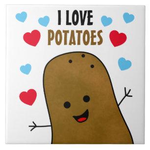 Jag älskar potatis kakelplatta