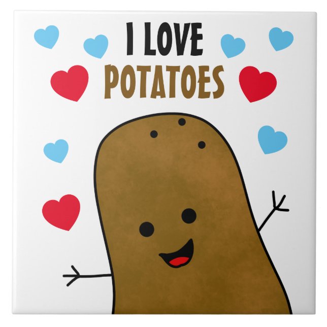 Jag älskar potatis kakelplatta (Framsidan)