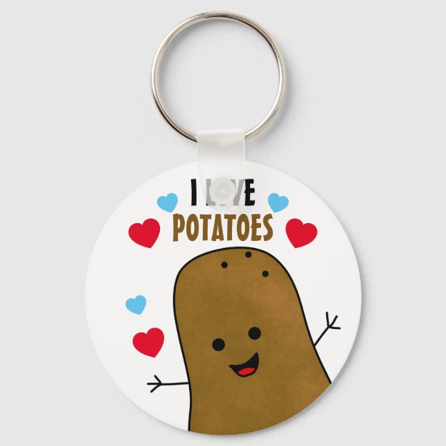 Jag älskar potatis  nyckelring (Framsida)