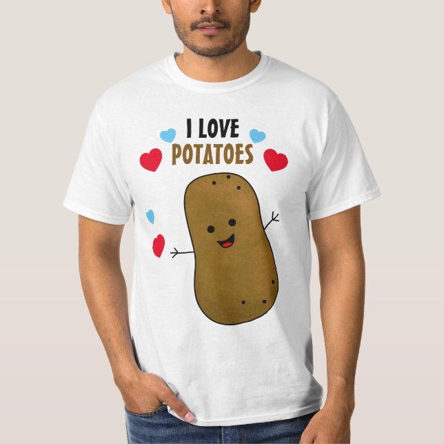 Jag älskar potatis  t shirt (Framsida)