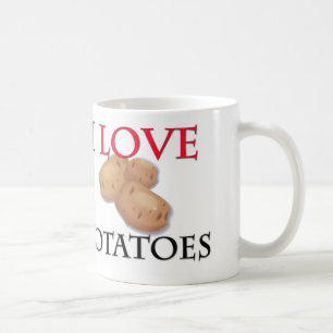 Jag älskar potatisar kaffemugg