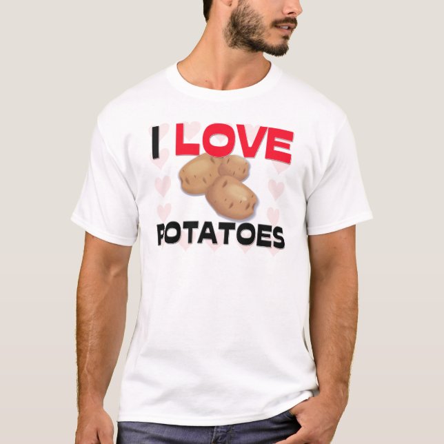 Jag älskar potatisar t-shirt (Framsida)