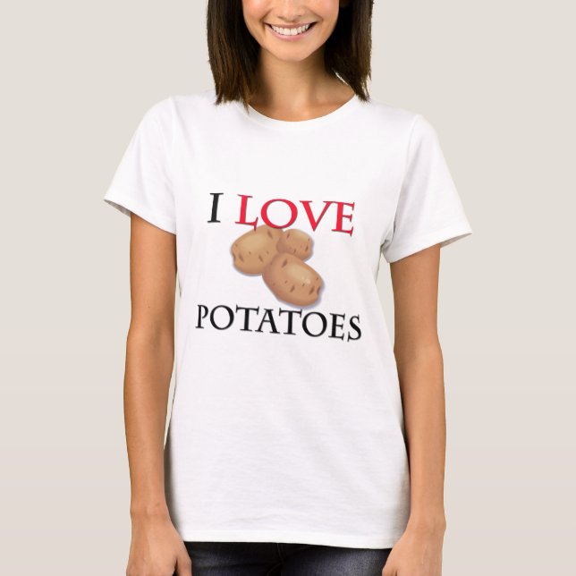 Jag älskar potatisar tee shirt (Framsida)
