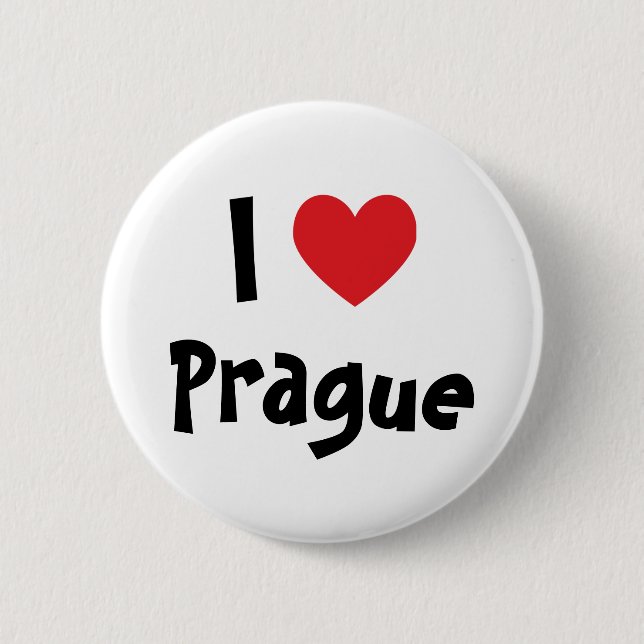 Jag älskar Prag Knapp (Framsida)
