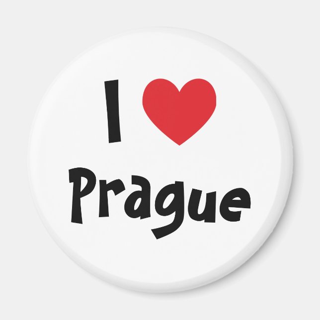 Jag älskar Prag Magnet (Framsidan)