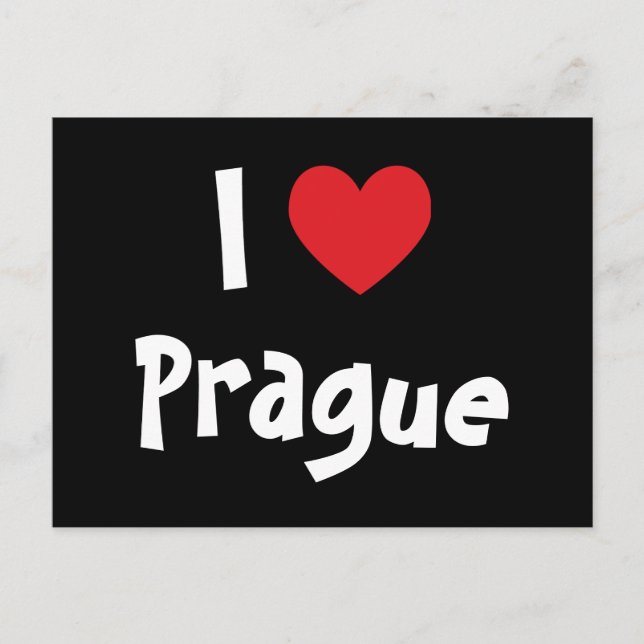 Jag älskar Prag Vykort (Framsida)