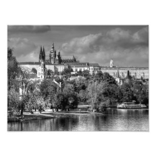 Jag älskar Prague, i svartvitt Fototryck