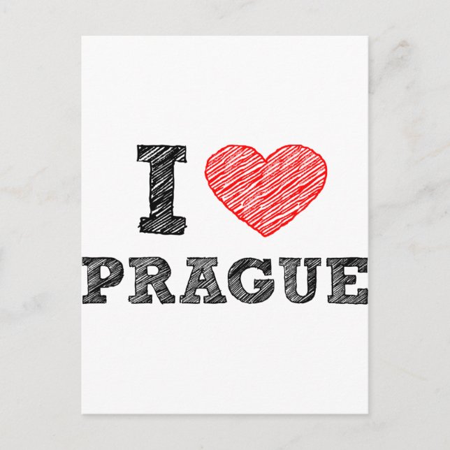 Jag älskar Prague Vykort (Framsida)