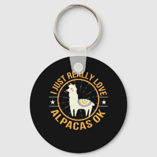 Jag älskar precis egentligen AlpacaskärlekAlpaca Nyckelring