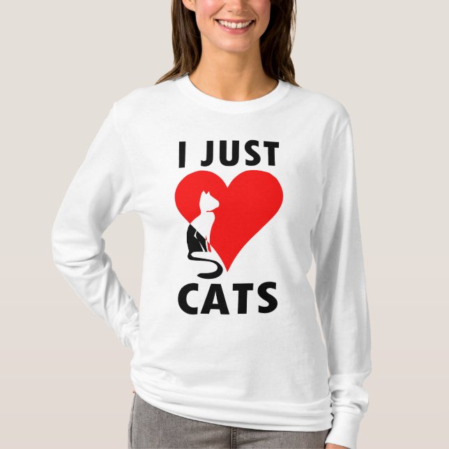 JAG ÄLSKAR PRECIS KATTER T SHIRT (Framsida)