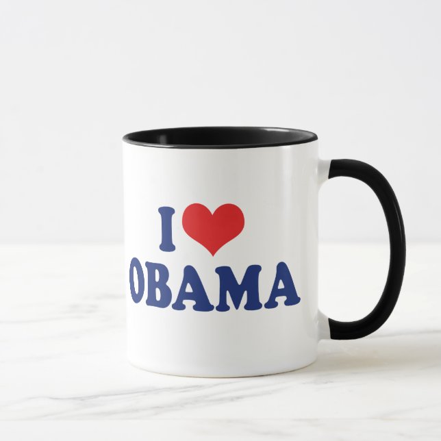 Jag älskar president Obama Mugg (Höger)