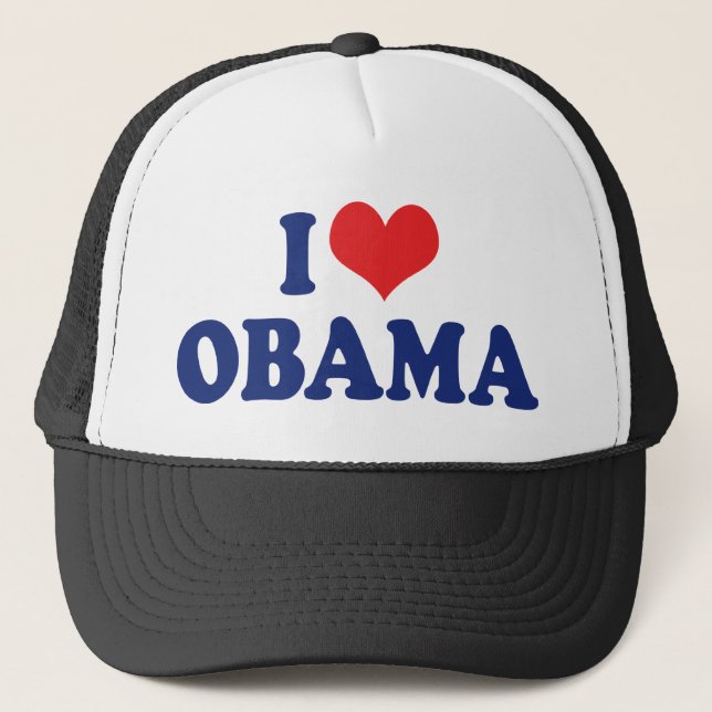 Jag älskar president Obama Truckerkeps (Framsida)