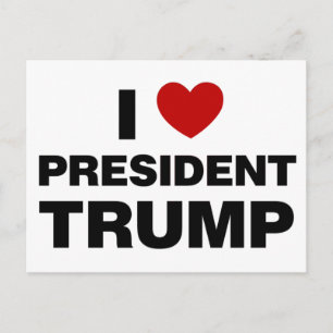 Jag älskar president Trump hjärta Vykort