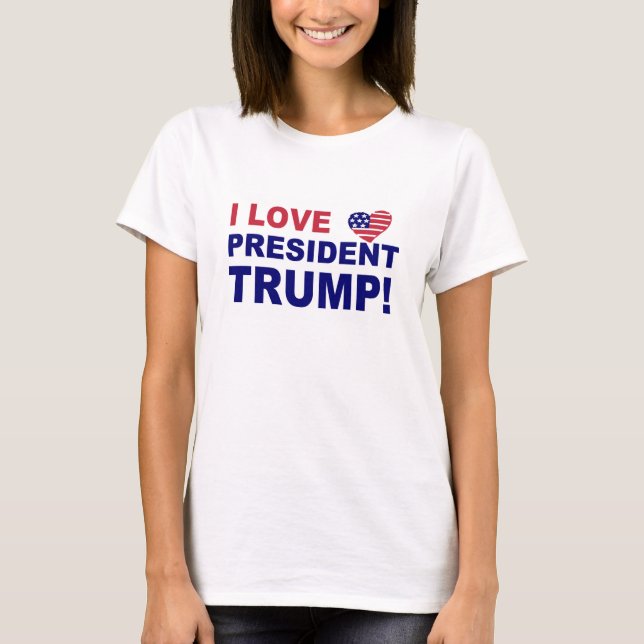 Jag älskar presidenttrumf tee shirt (Framsida)