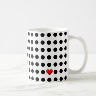 Jag älskar pricker kaffemugg