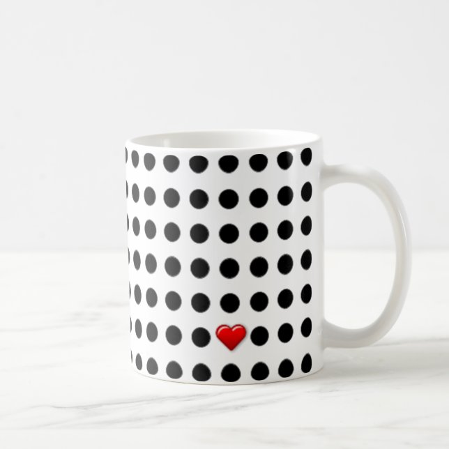Jag älskar pricker kaffemugg (Höger)