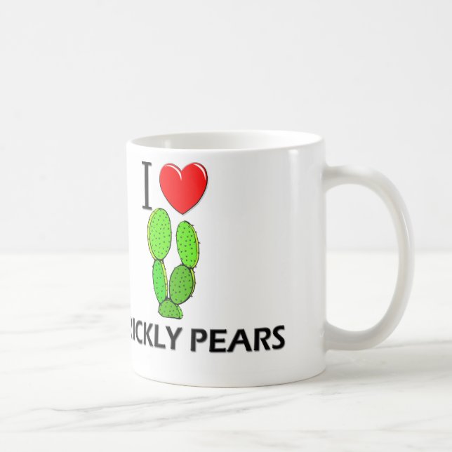 Jag älskar Prickly Pears Kaffemugg (Höger)